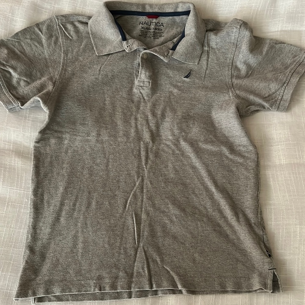 Boys grey SZ XL Nautica Polo